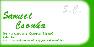samuel csonka business card